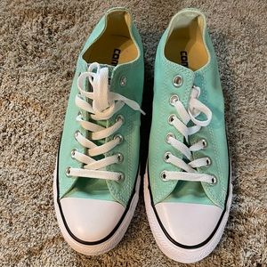 New All Star Converse, Lowtop W8/M6, Aqua blue